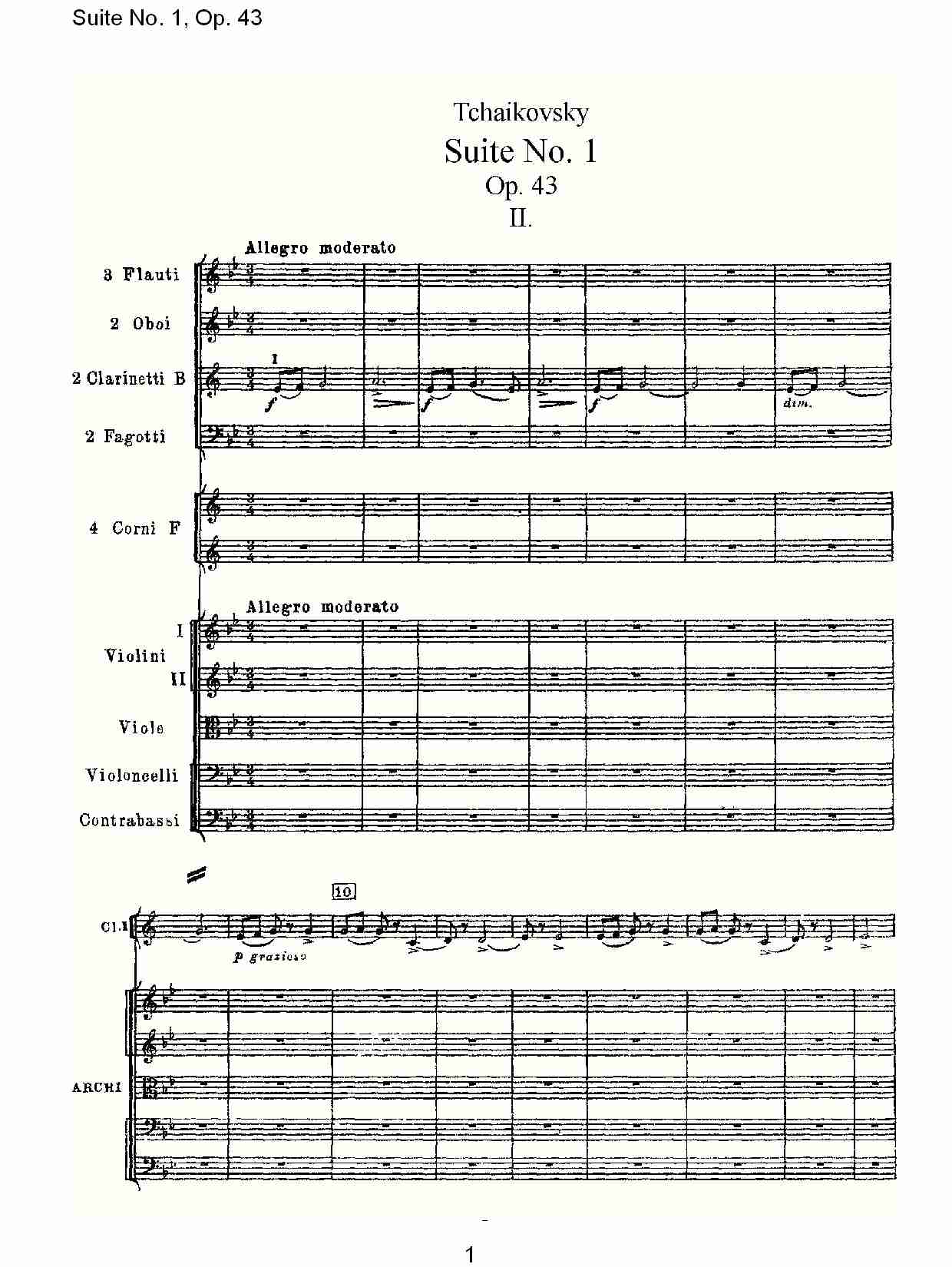 Suite No.1, Op.43   第一套曲,Op.43第二乐章（一）