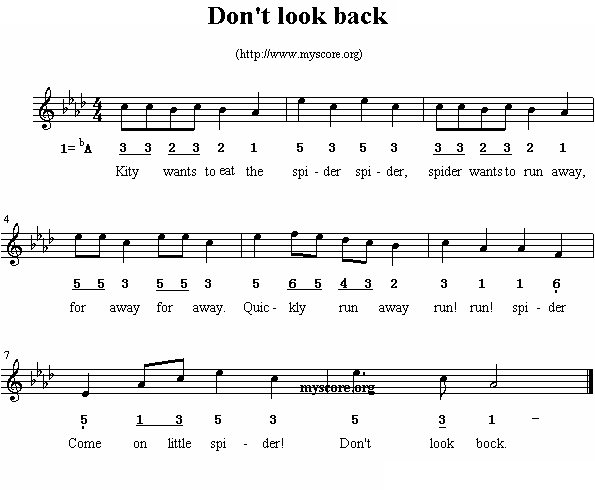 英文儿歌：Donot look back