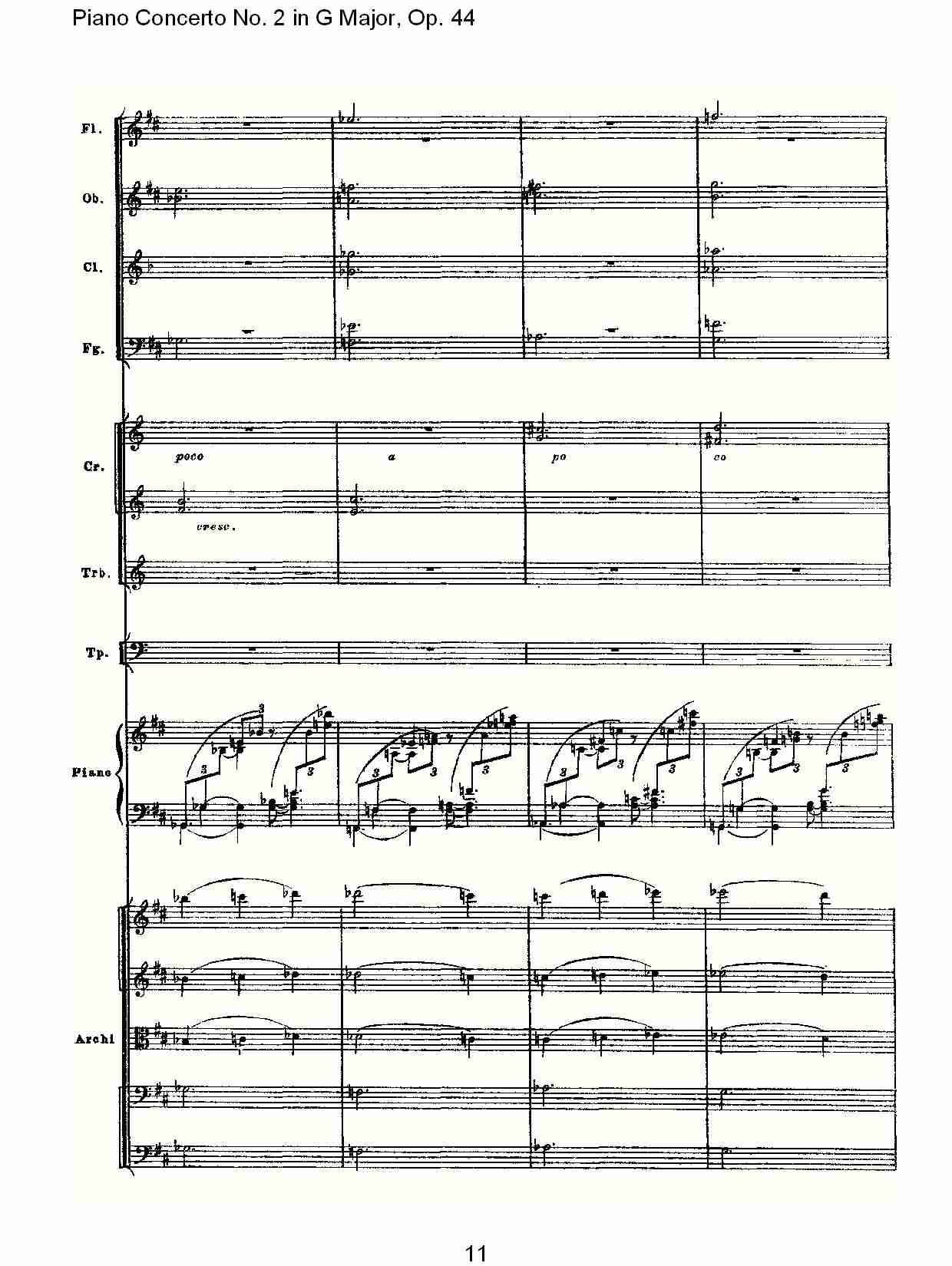 G大调第二钢琴协奏曲, Op.44第二乐章（三）