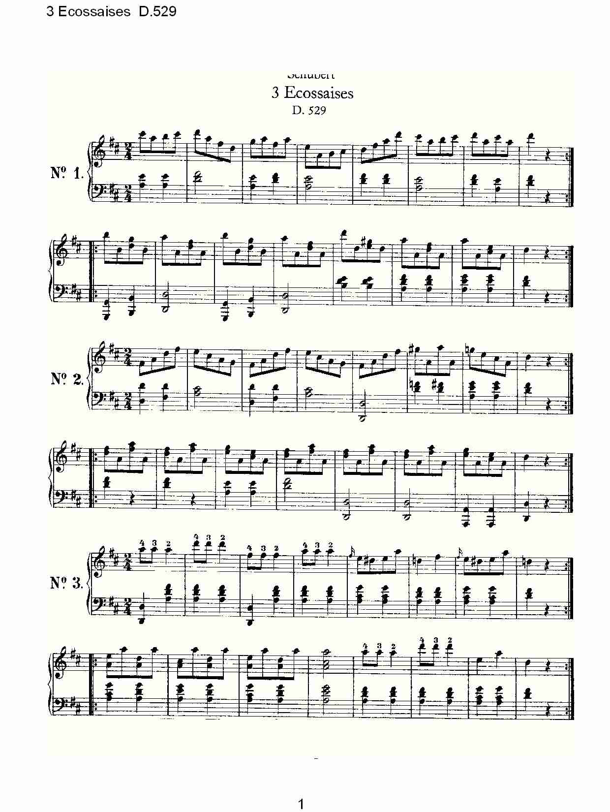 3 Ecossaises D.529