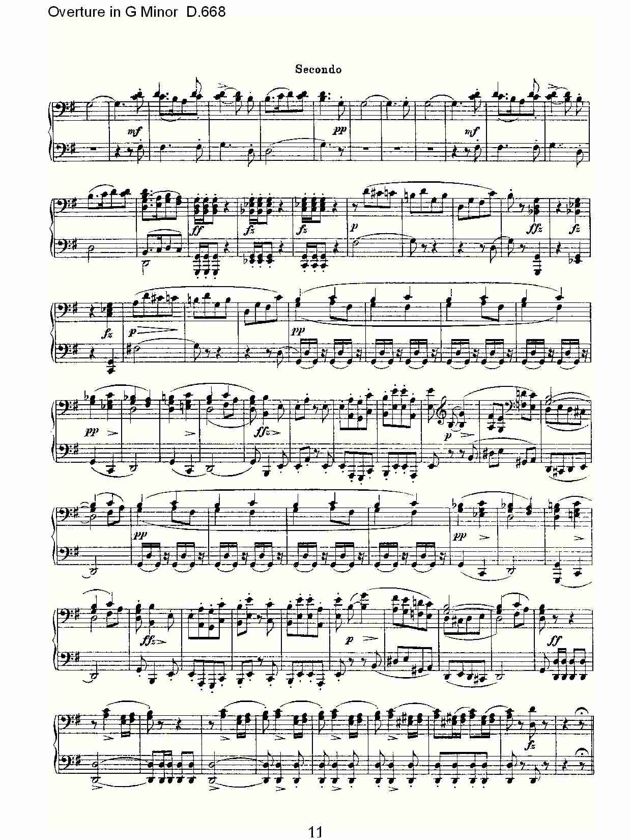 Overture in G Minor D.668  Ｇ小调序曲 D.668（三）