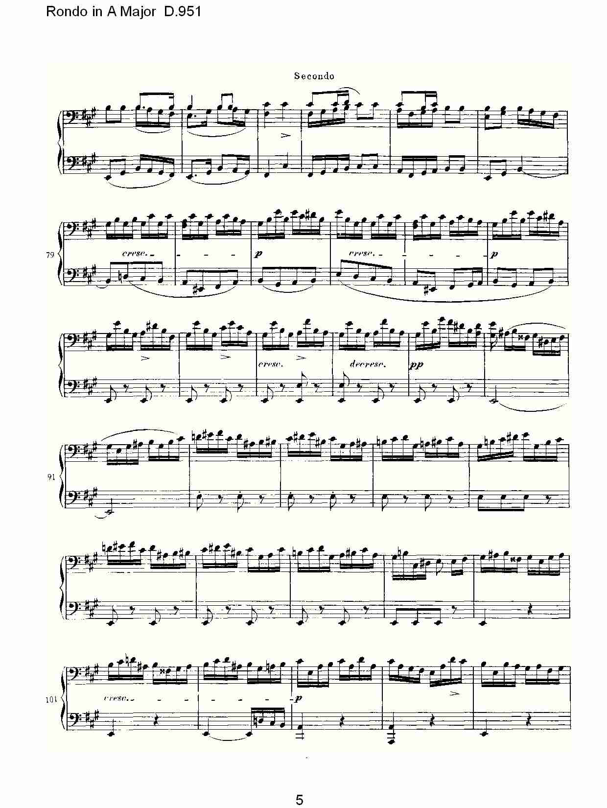 Rondo in A Major D.951  Ａ大调回旋曲D.951（一）