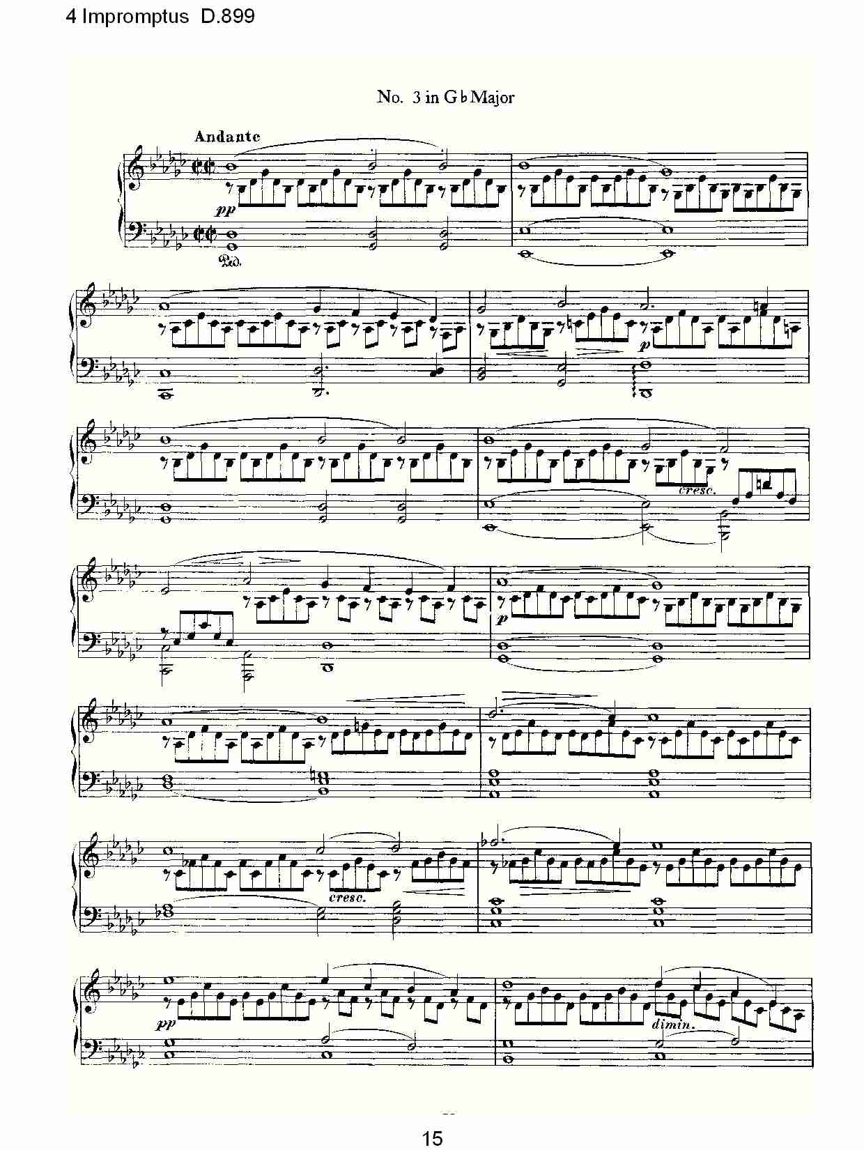 4 Impromptus D.899  4人即兴演奏D.899（三）