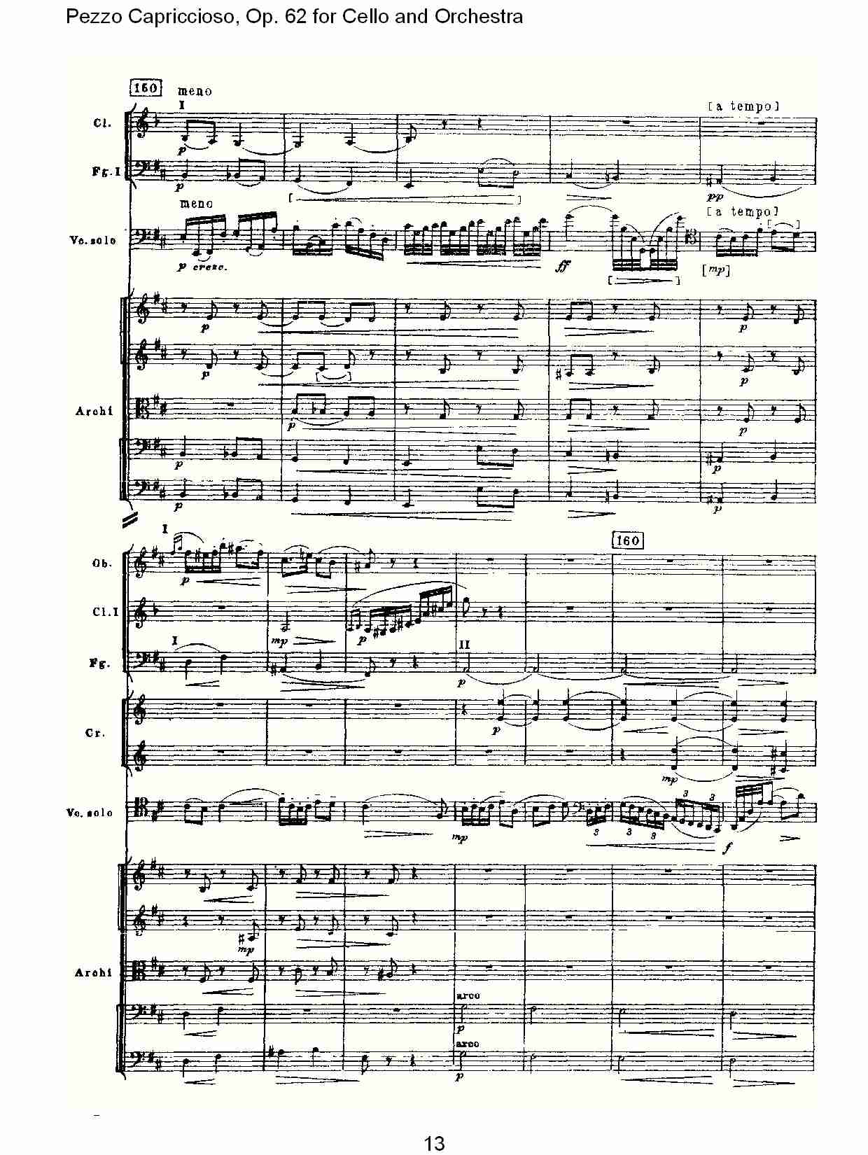 大提琴与管弦乐Pezzo Capriccioso, Op.62（三）