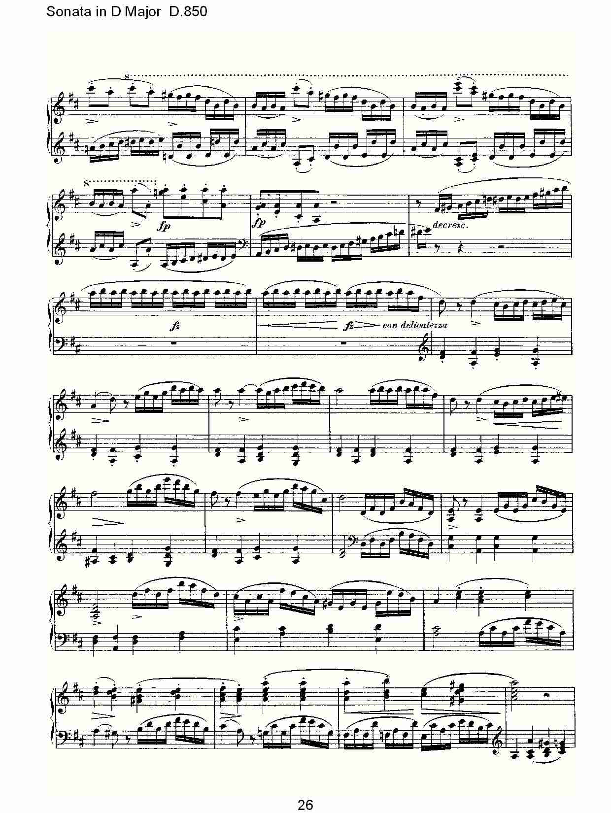 Sonata in D Major D.850   D大调奏鸣曲D.850（六）