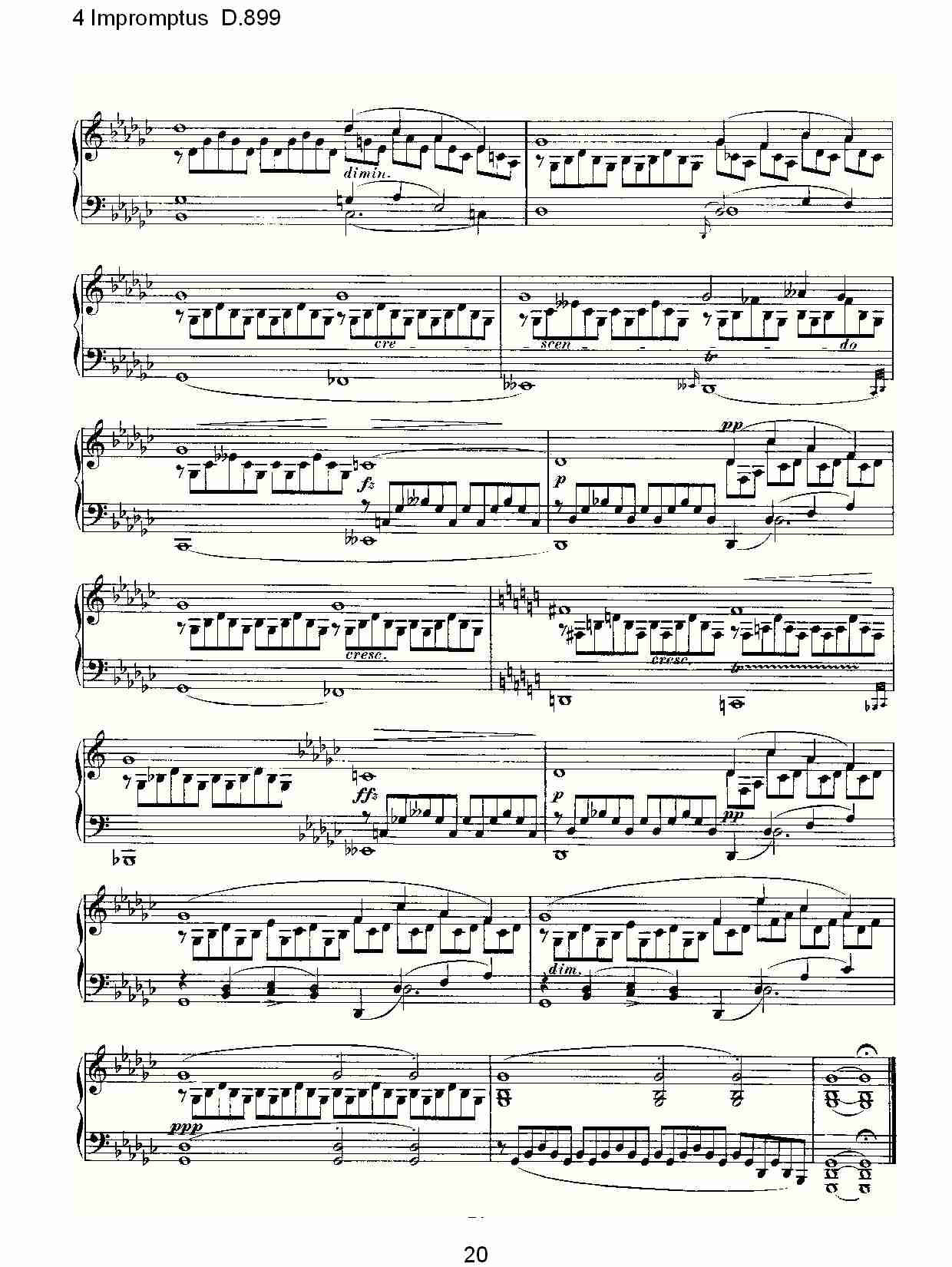 4 Impromptus D.899  4人即兴演奏D.899（四）