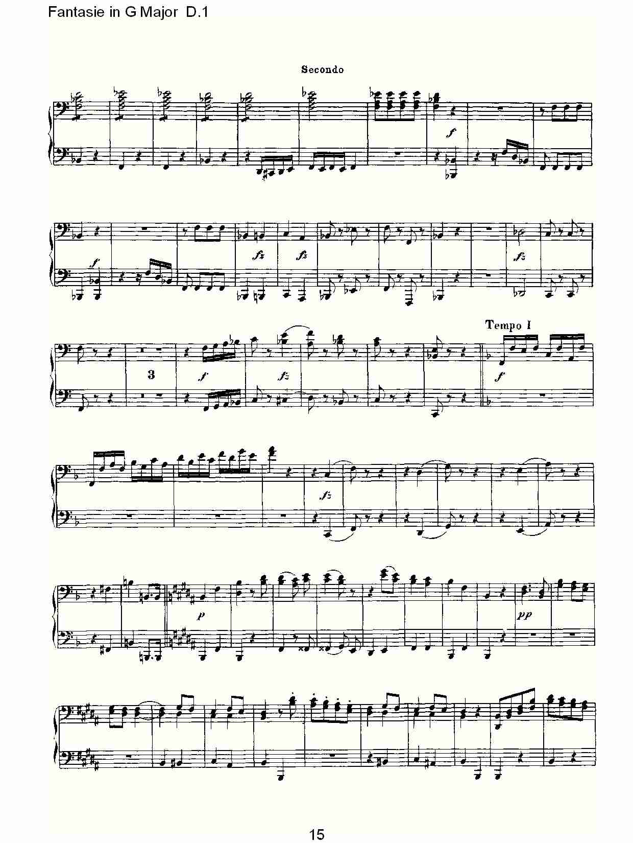 Fantasie in G Major D.1  G大调幻想曲D.1（三）