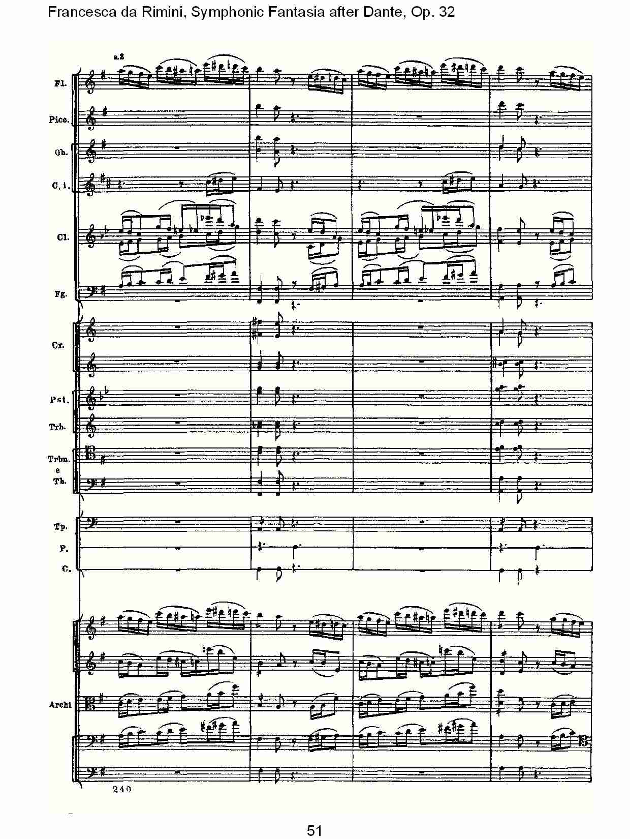 Francesca da Rimini, 但丁幻想曲Op.32 第一部（十一）