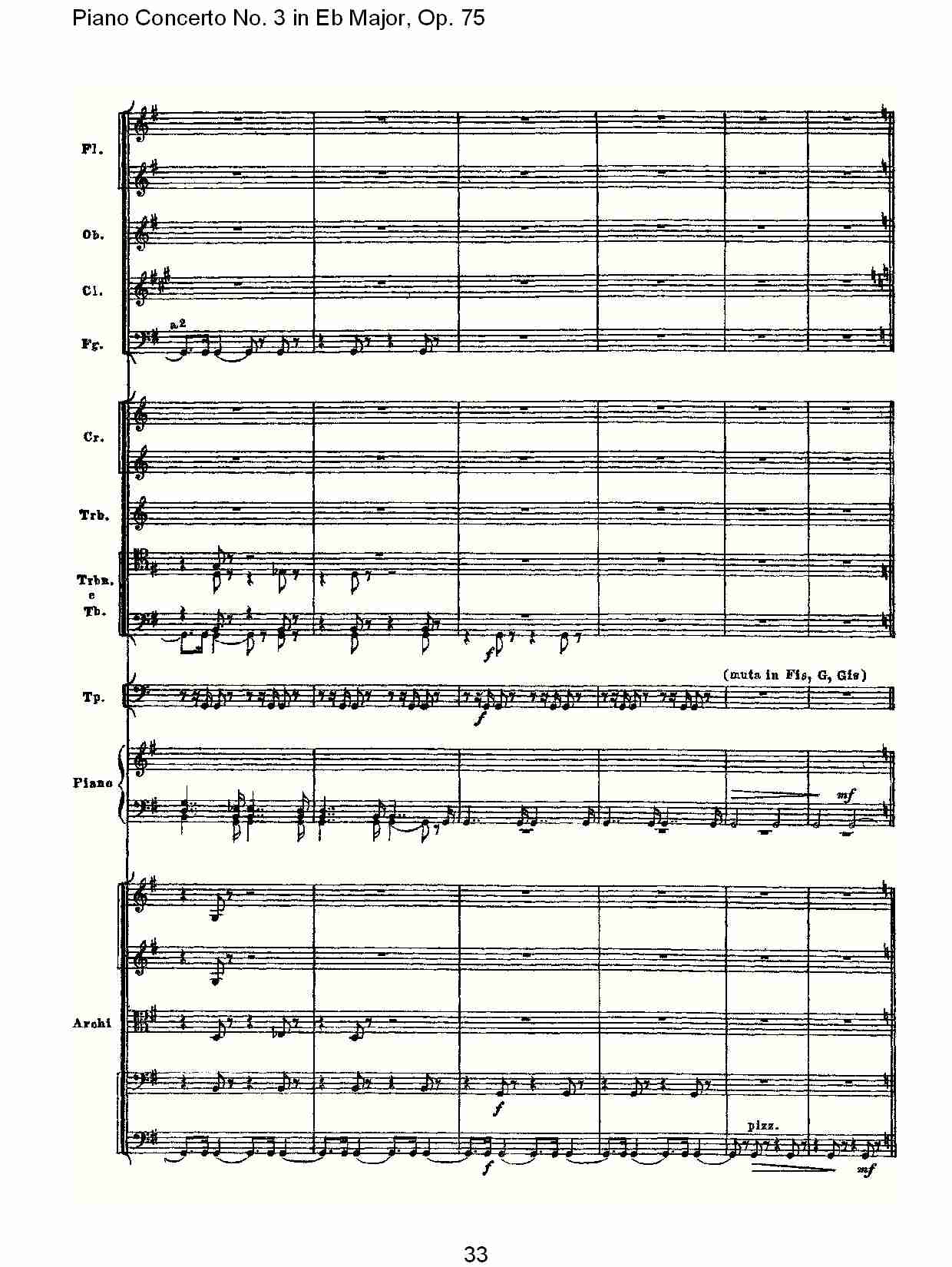 Eb大调第三钢琴协奏曲, Op.75第一部（七）