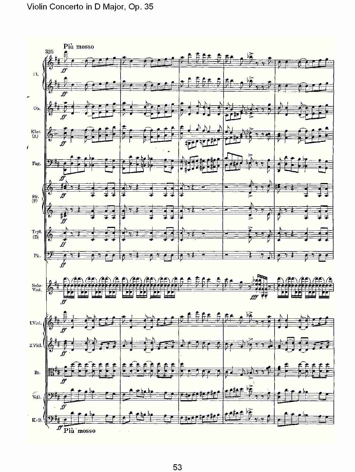D大调小提琴协奏曲, Op.35第一乐章（十一）