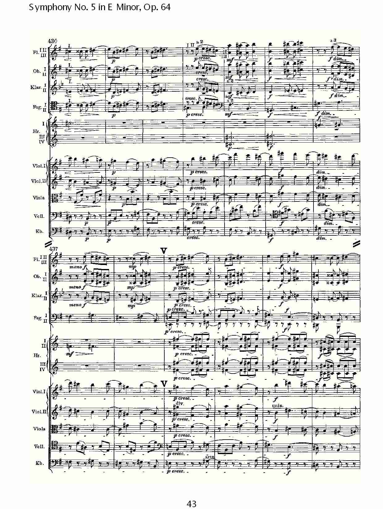 E小调第五交响曲,  Op.64第一乐章（九）