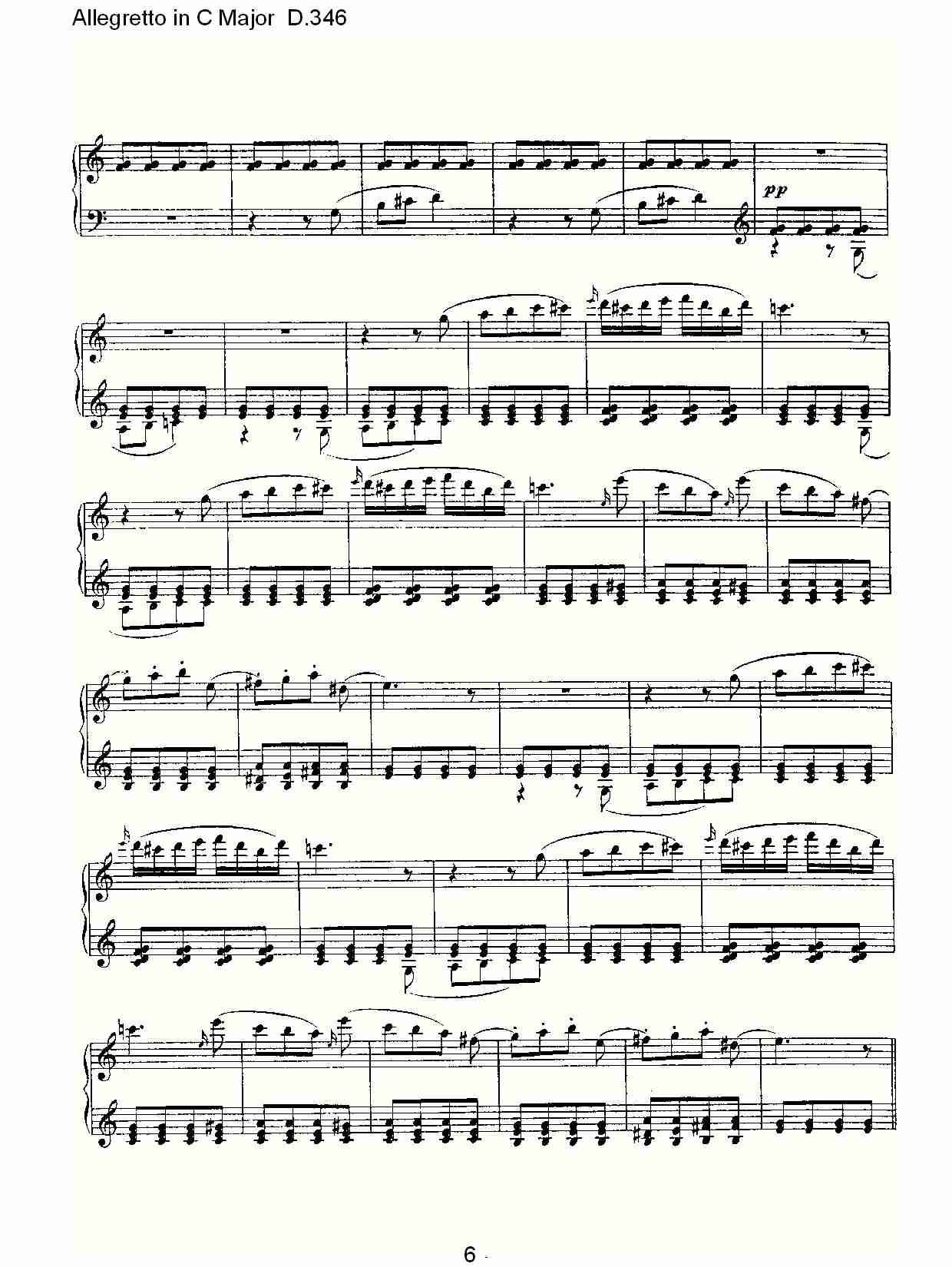 Allegretto in C Major D.346  C大调快板D.346（二）