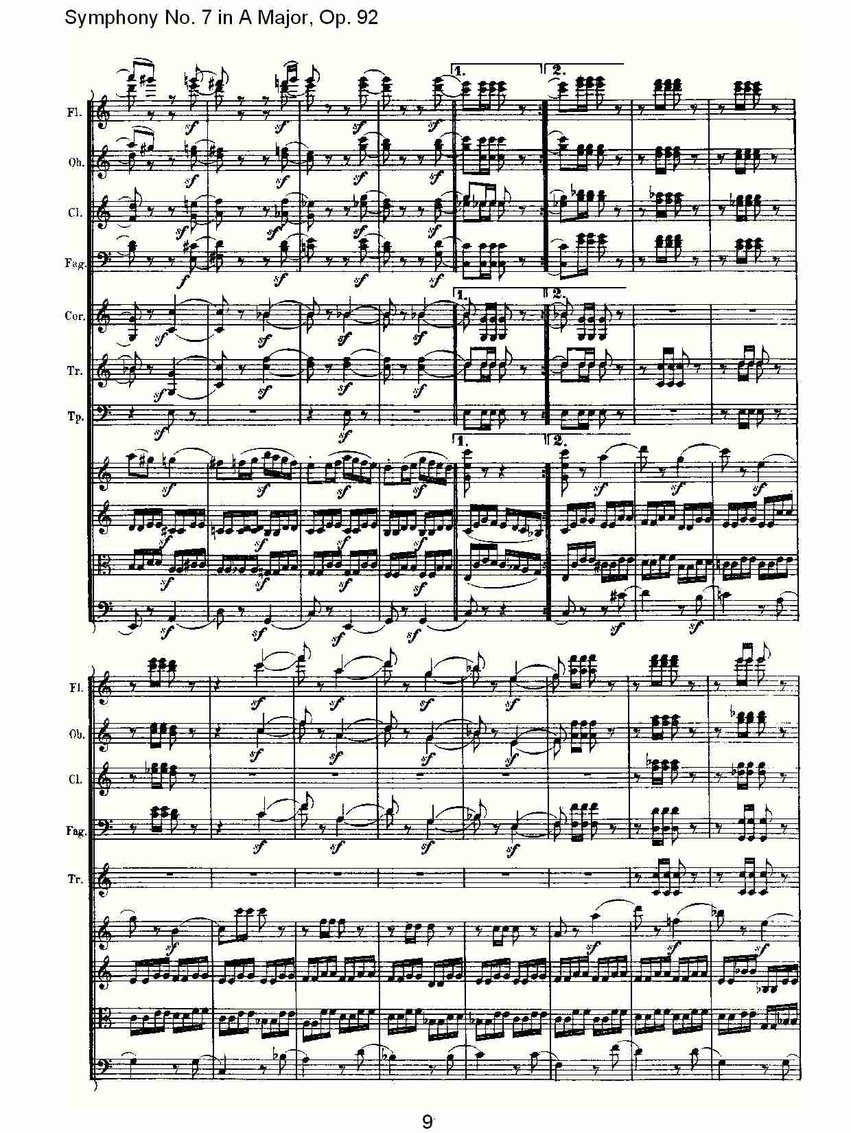 A大调第七交响曲 Op.92 第四乐章