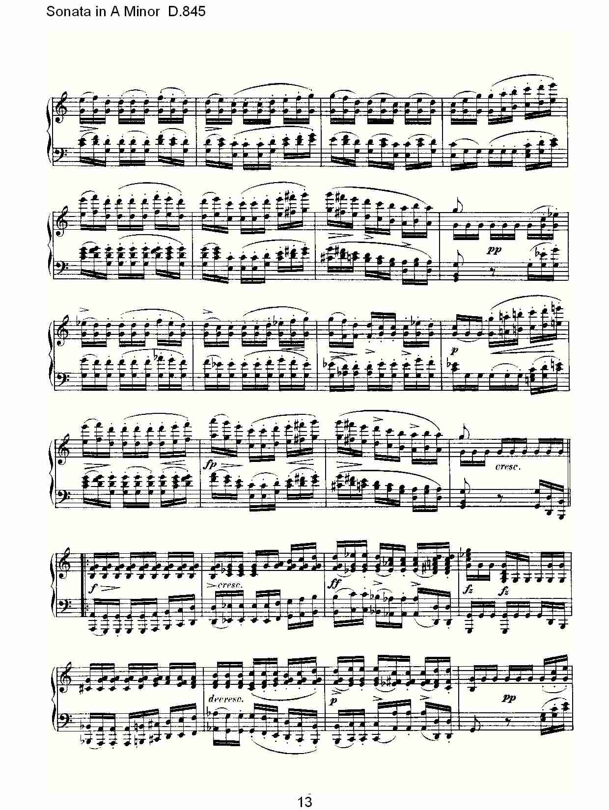 Sonata in A Minor D.845 A小调奏鸣曲D.845（三）