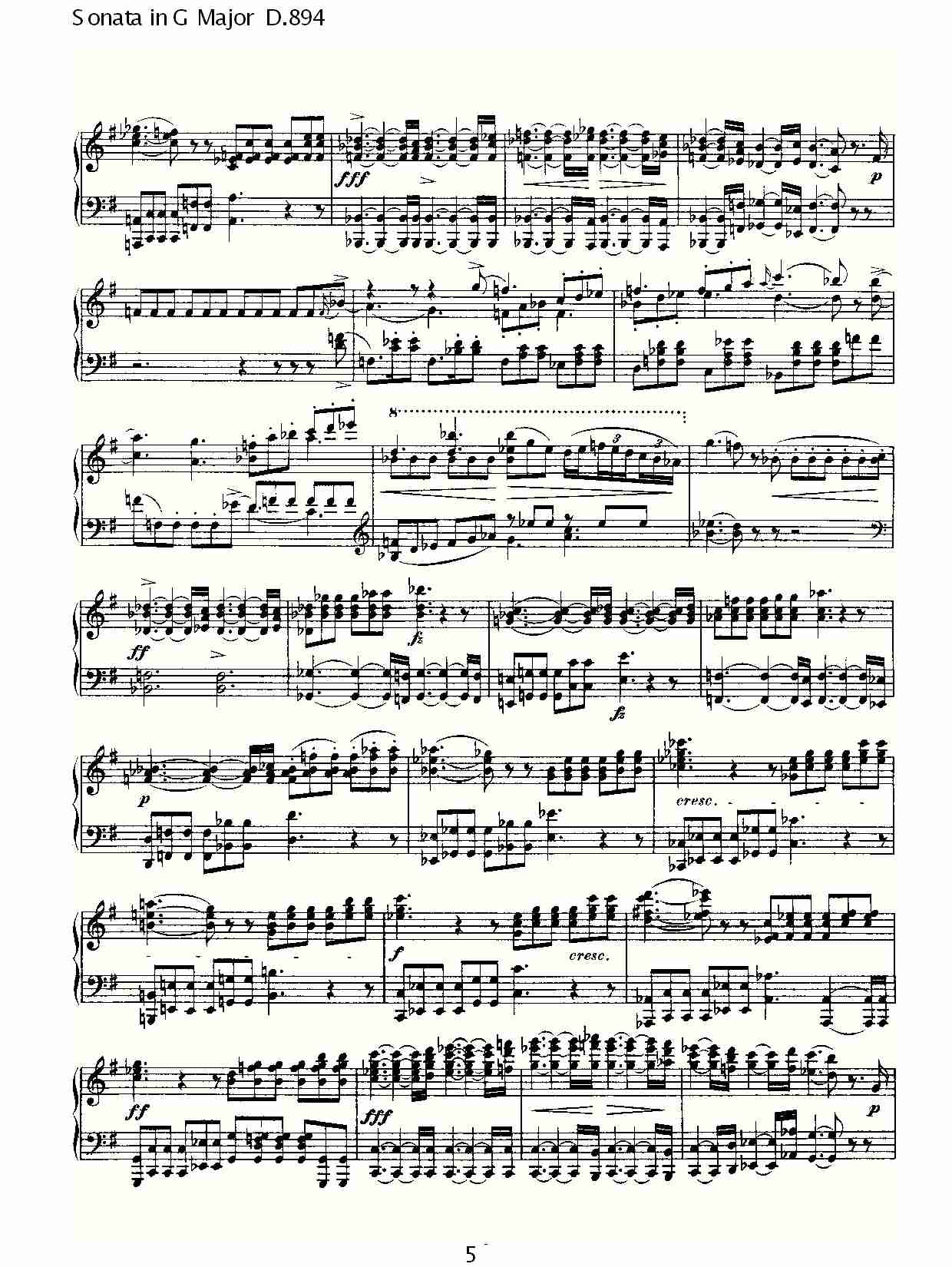 Sonata in G Major D.894 G大调奏鸣曲D.894（一）