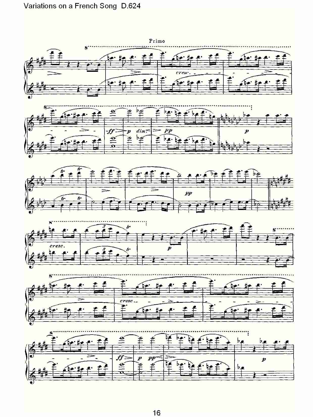 Variations on a French Song D.624  法国歌曲变鸣曲D.624（四）