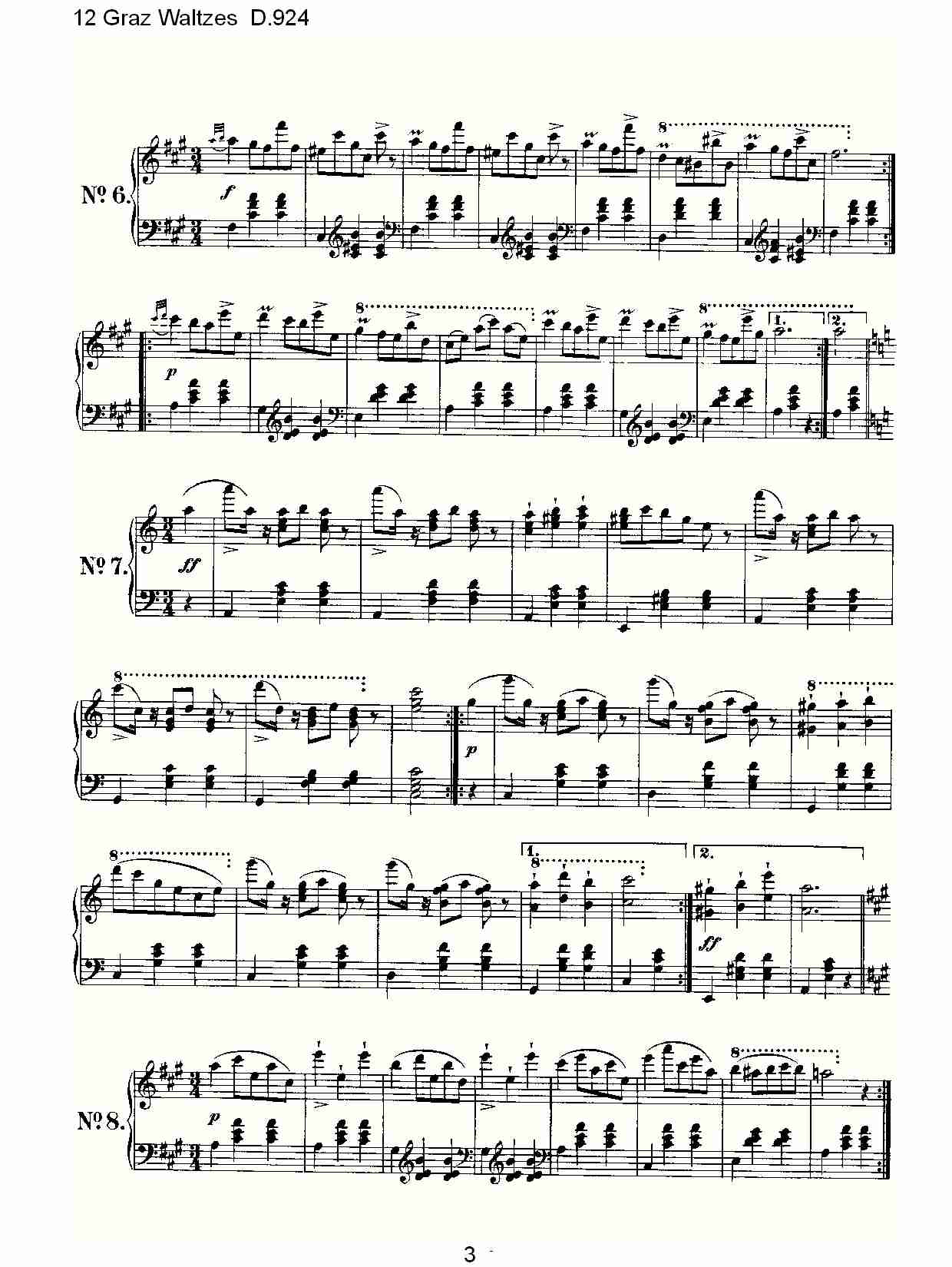 12 Graz Waltzes D.924  12格拉茨快步舞D.924（一）