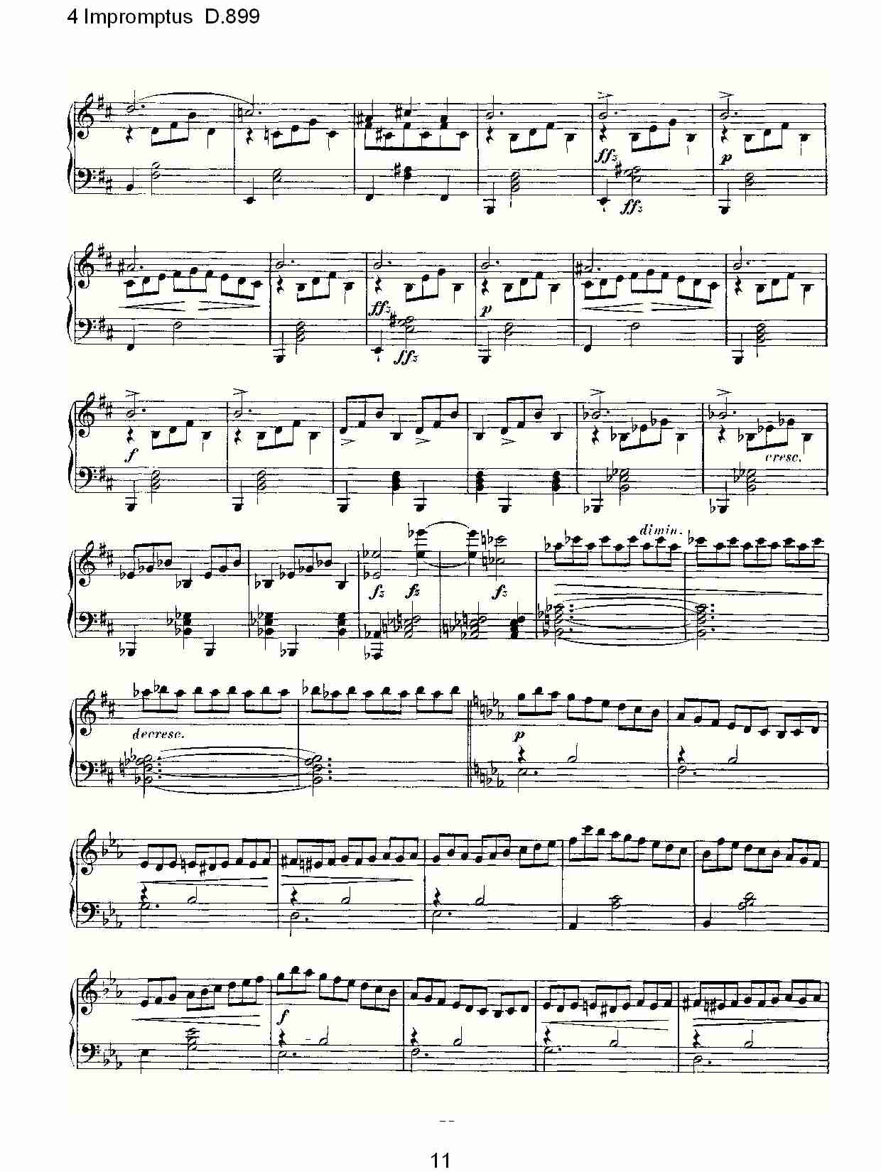 4 Impromptus D.899  4人即兴演奏D.899（三）