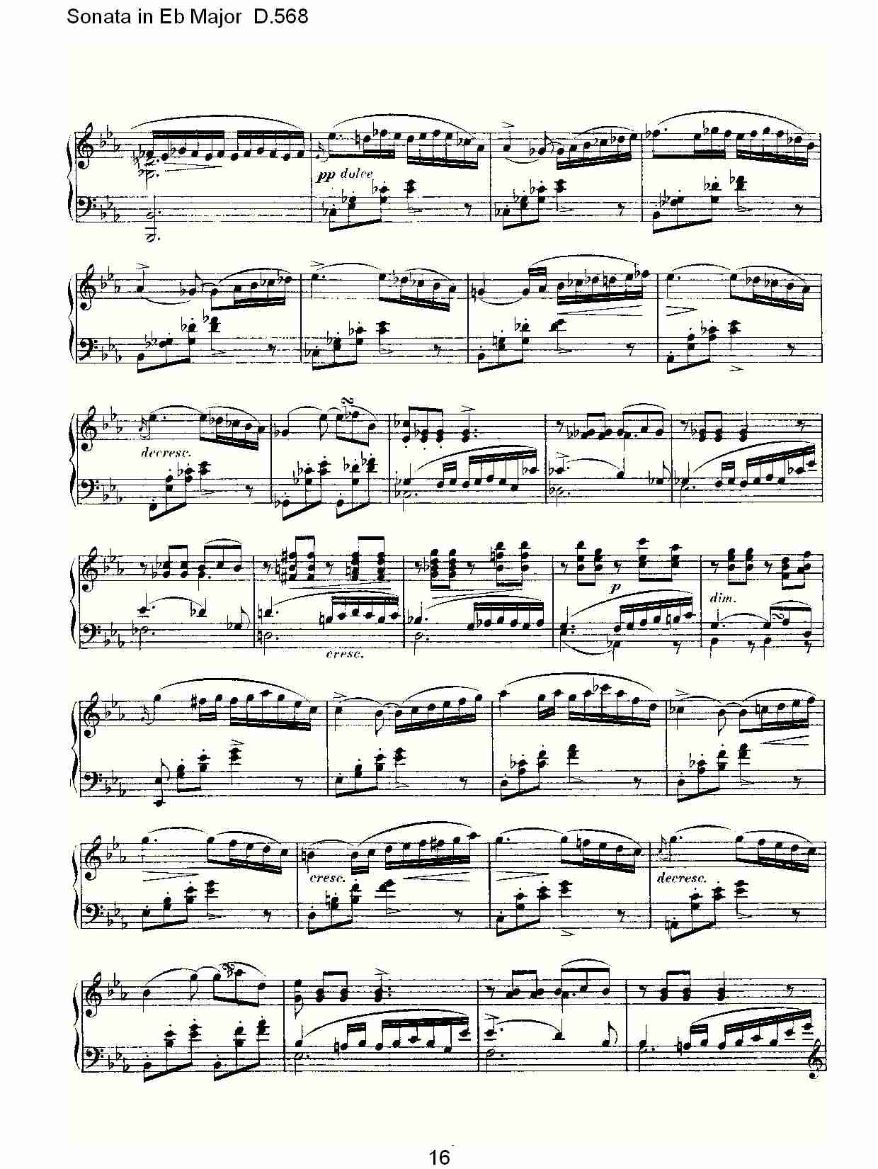 Sonata in Eb Major D.568 Eb大调奏鸣曲D.568（四）