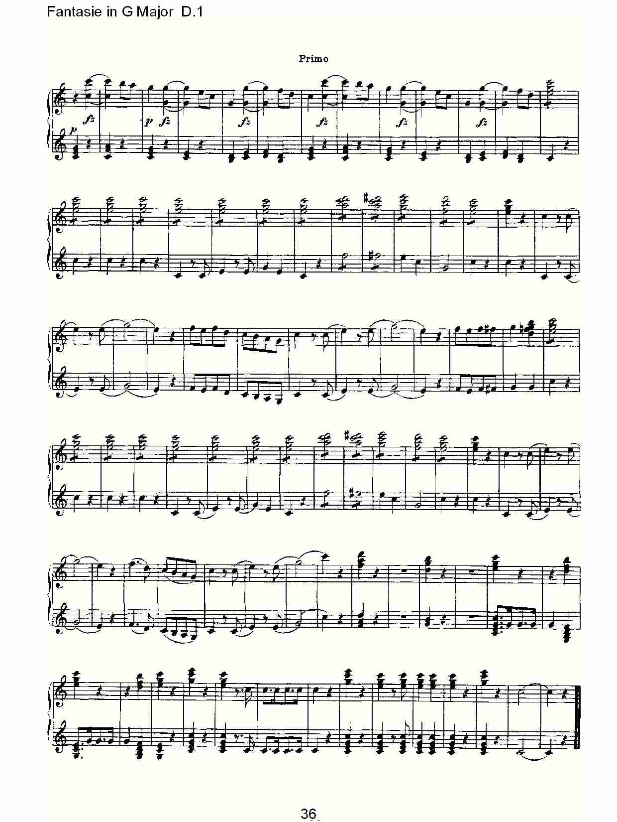 Fantasie in G Major D.1  G大调幻想曲D.1（八）