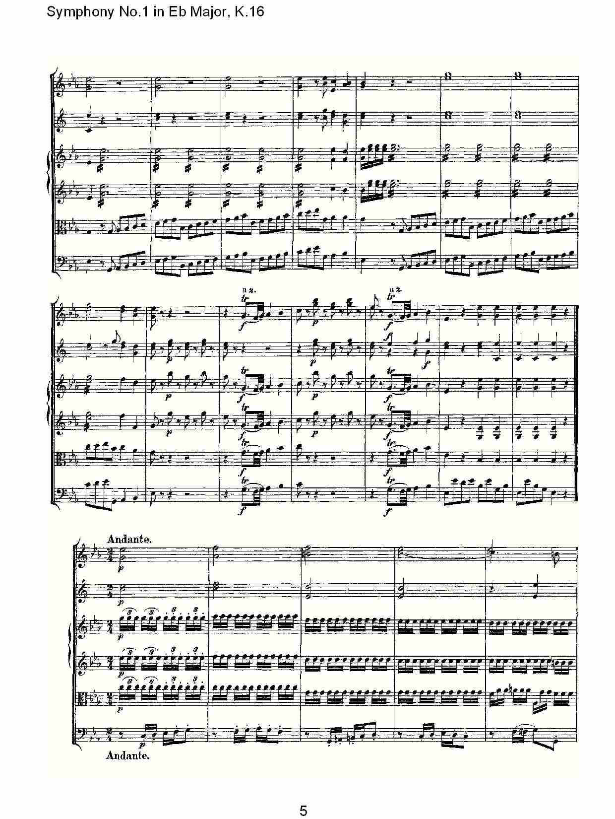 Symphony No.1 in Eb Major, K.16(Eb大调第一交响曲K.16)