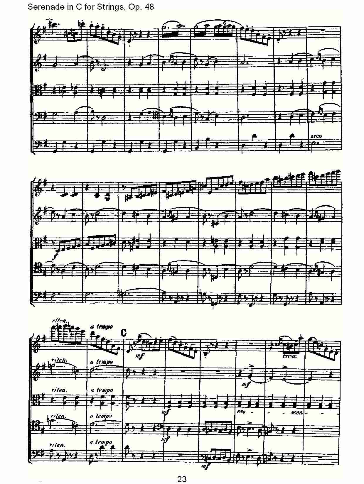 Serenade in C for Strings, Op.48  C调弦乐小夜曲，Op.48（五）