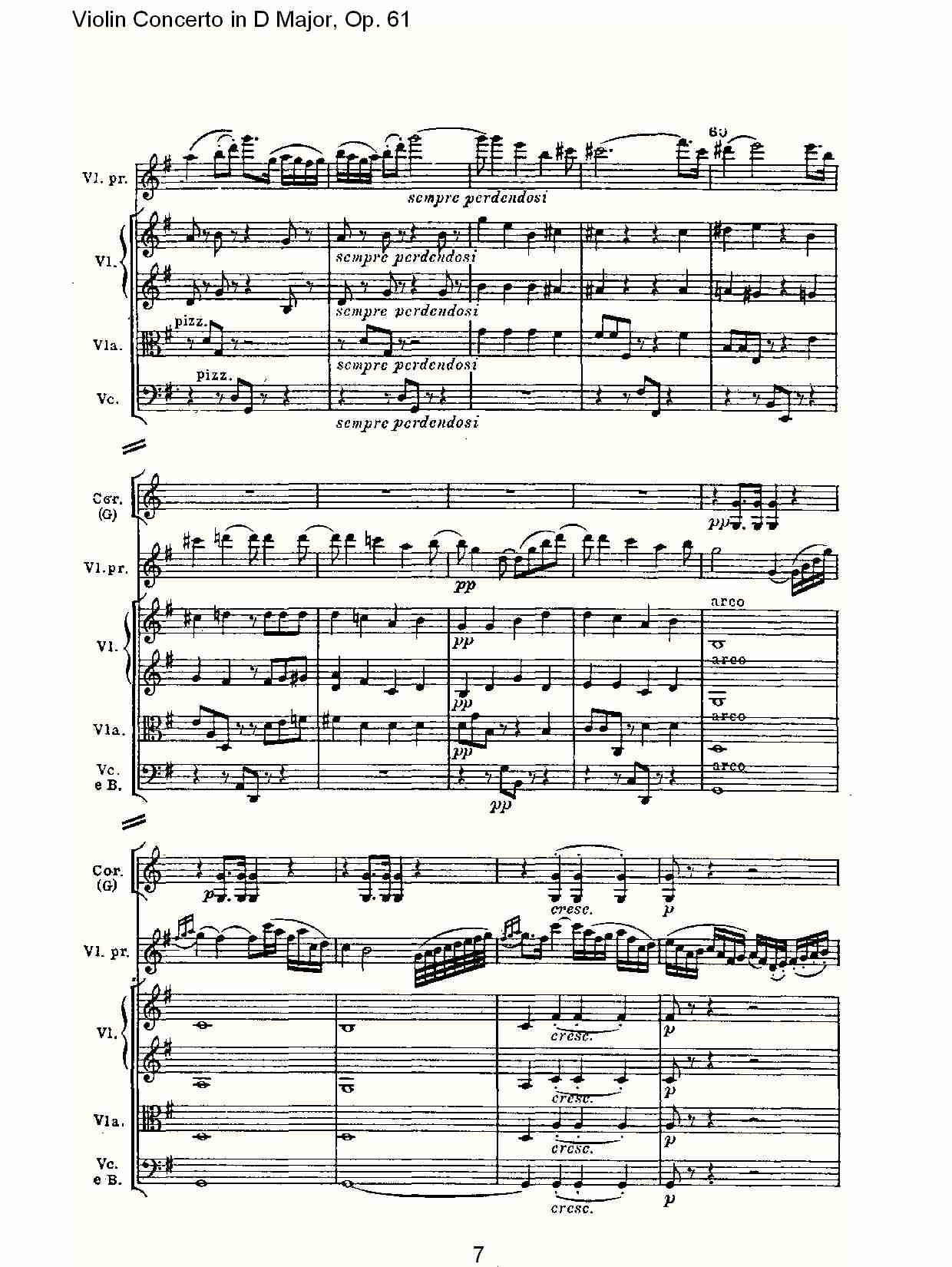 D大调小提琴协奏曲 Op.61第二乐章