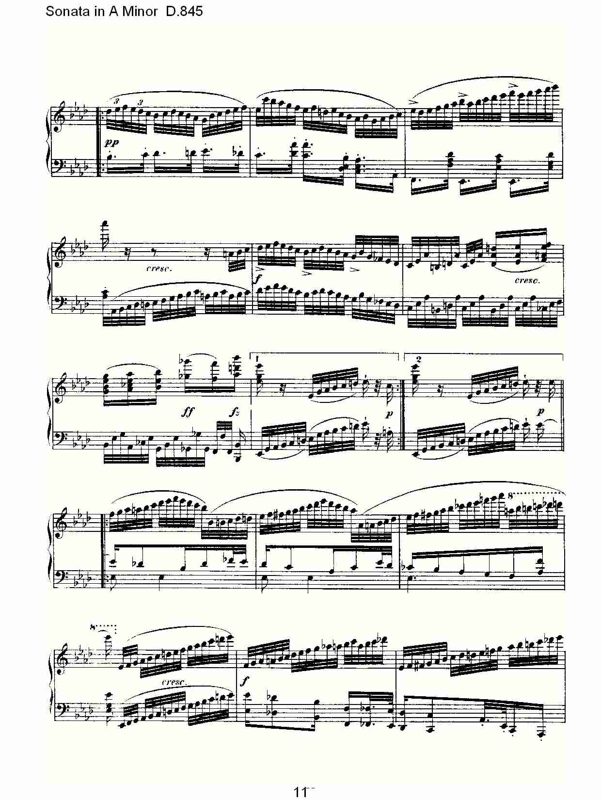 Sonata in A Minor D.845 A小调奏鸣曲D.845（三）