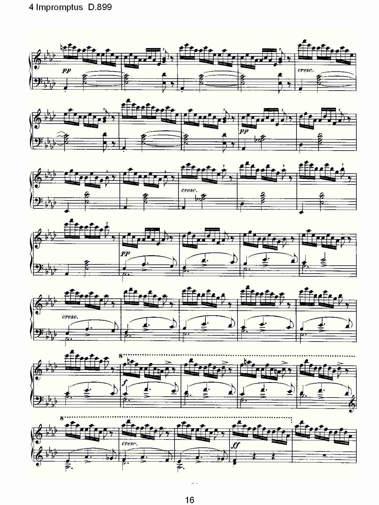 4 Impromptus D.899  4人即兴演奏D.899（四）