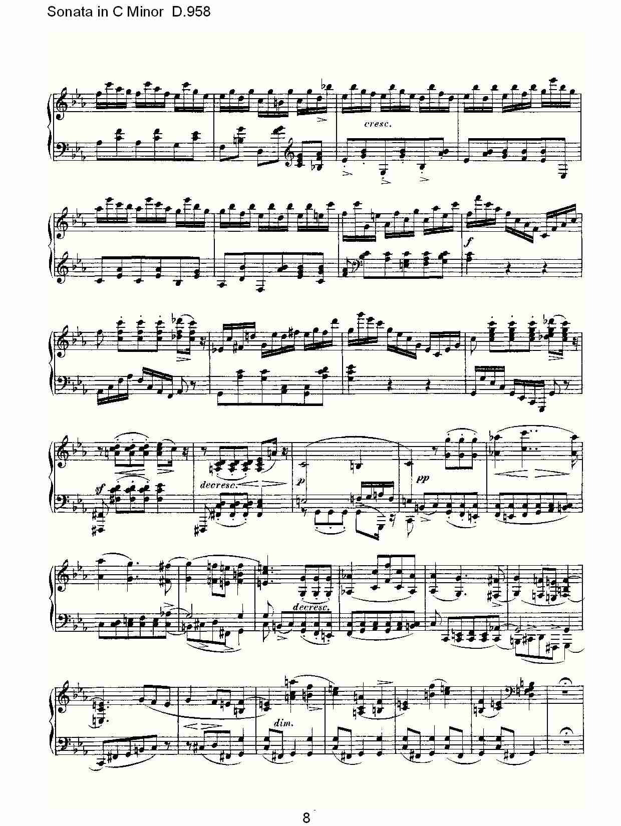 Sonata in C Minor D.958  C小调奏鸣曲D.958（二）