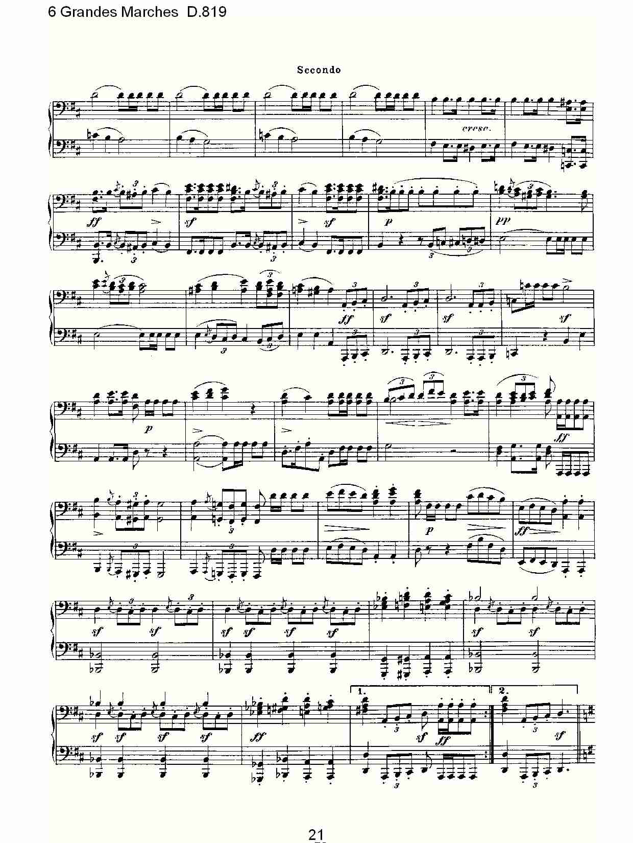 6 Grandes Marches D.819  6贵族进行曲D.819（五）