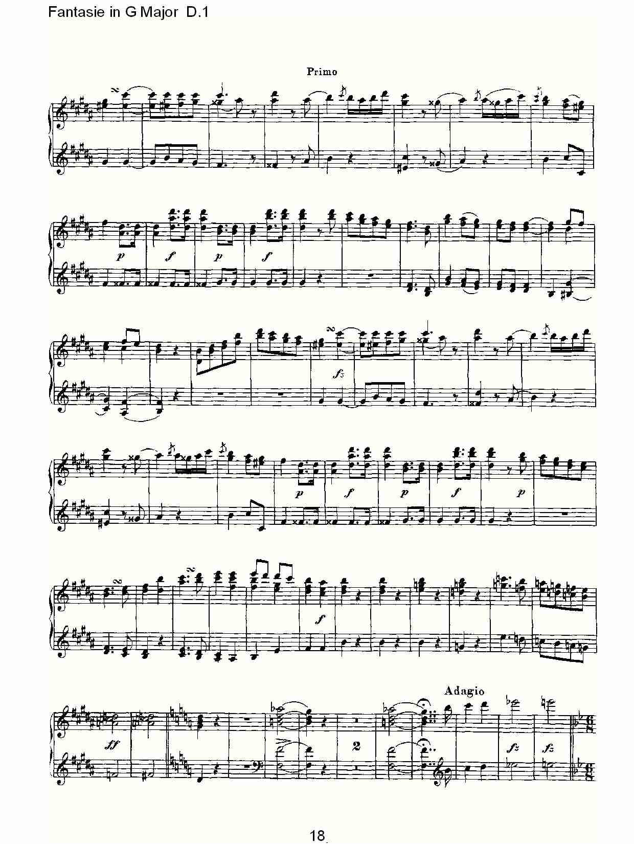 Fantasie in G Major D.1  G大调幻想曲D.1（四）