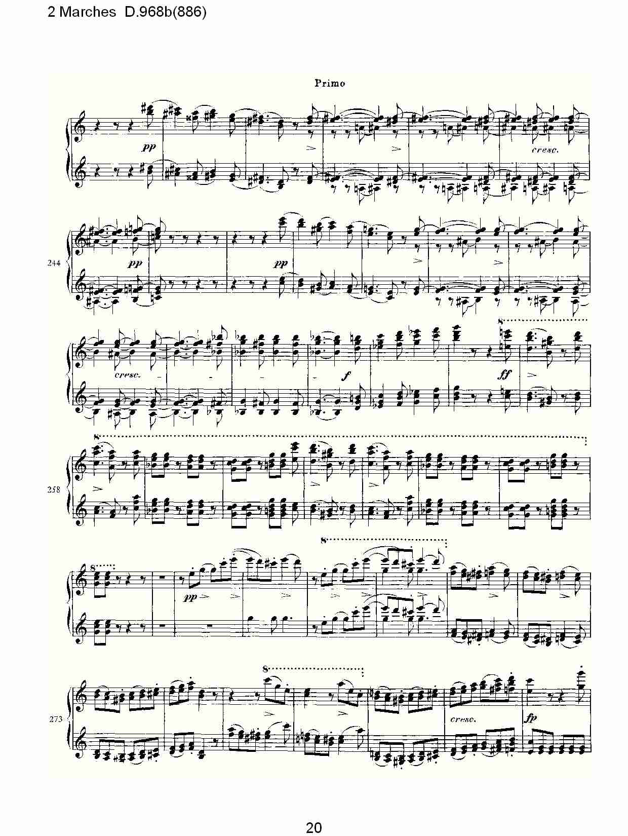2 Marches D.968b(886)   2进行曲D.968b(886)（四）