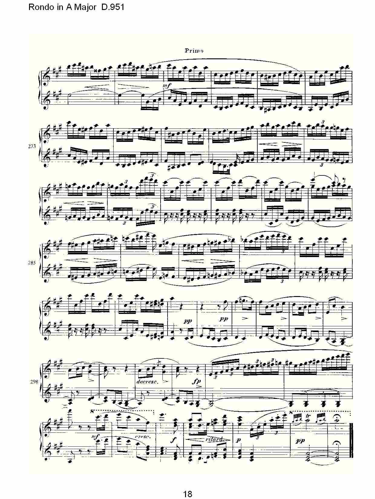 Rondo in A Major D.951  Ａ大调回旋曲D.951（四）