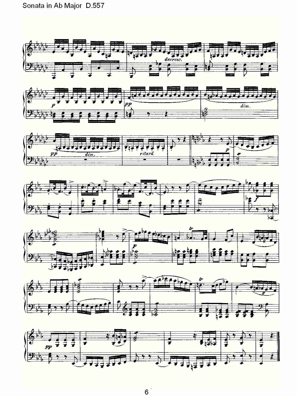 Sonata in Ab Major D.557 Ab大调奏鸣曲D.557（二）