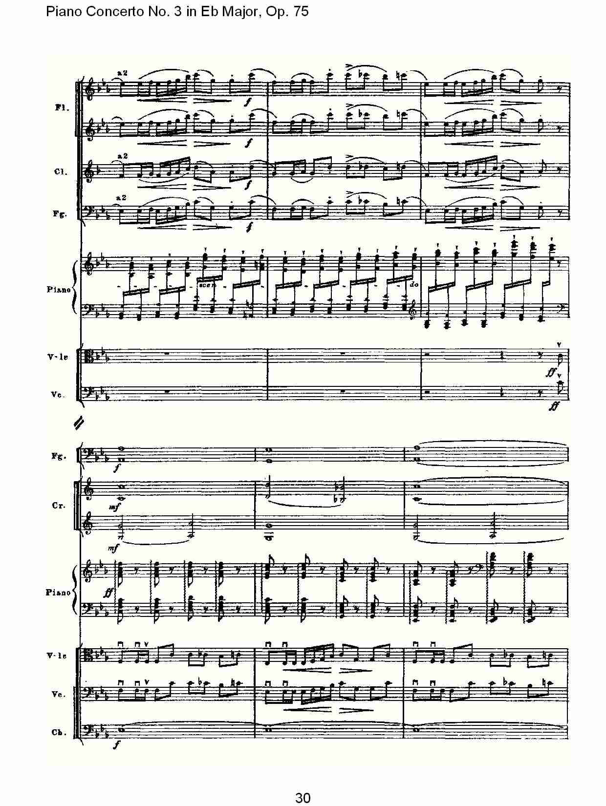 Eb大调第三钢琴协奏曲, Op.75第二部（六）