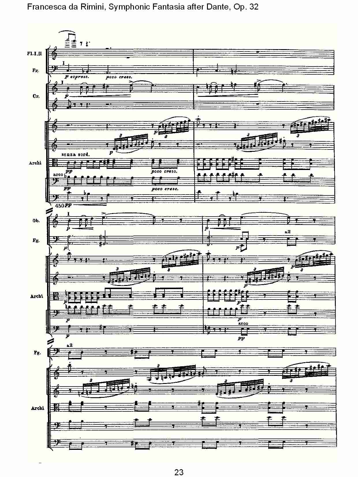Francesca da Rimini, 但丁幻想曲Op.32 第二部（五）
