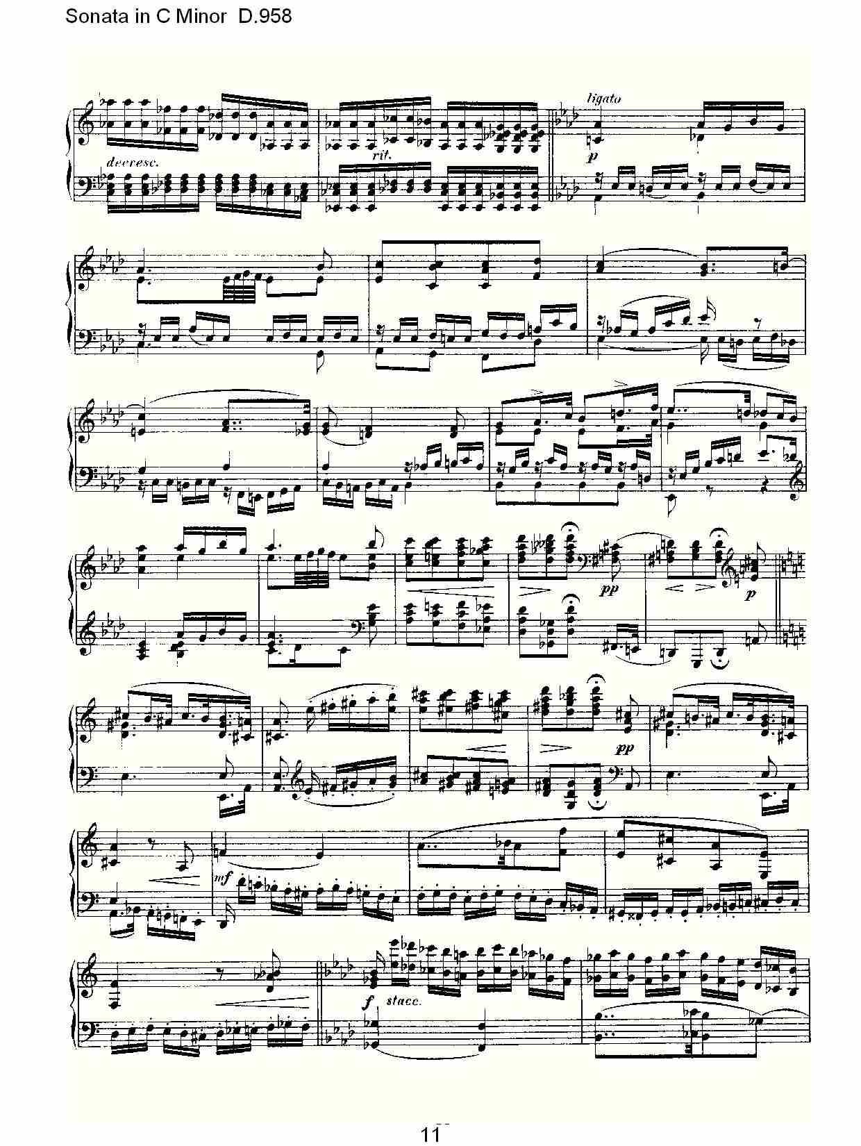 Sonata in C Minor D.958  C小调奏鸣曲D.958（三）