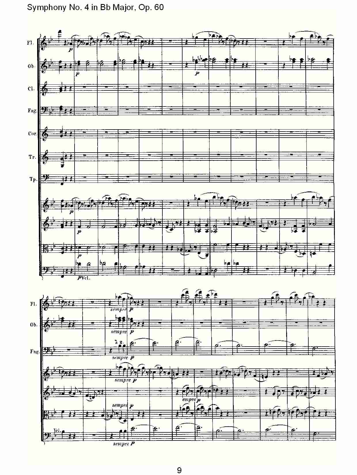 bB大调第四交响曲 Op.60 第三乐章
