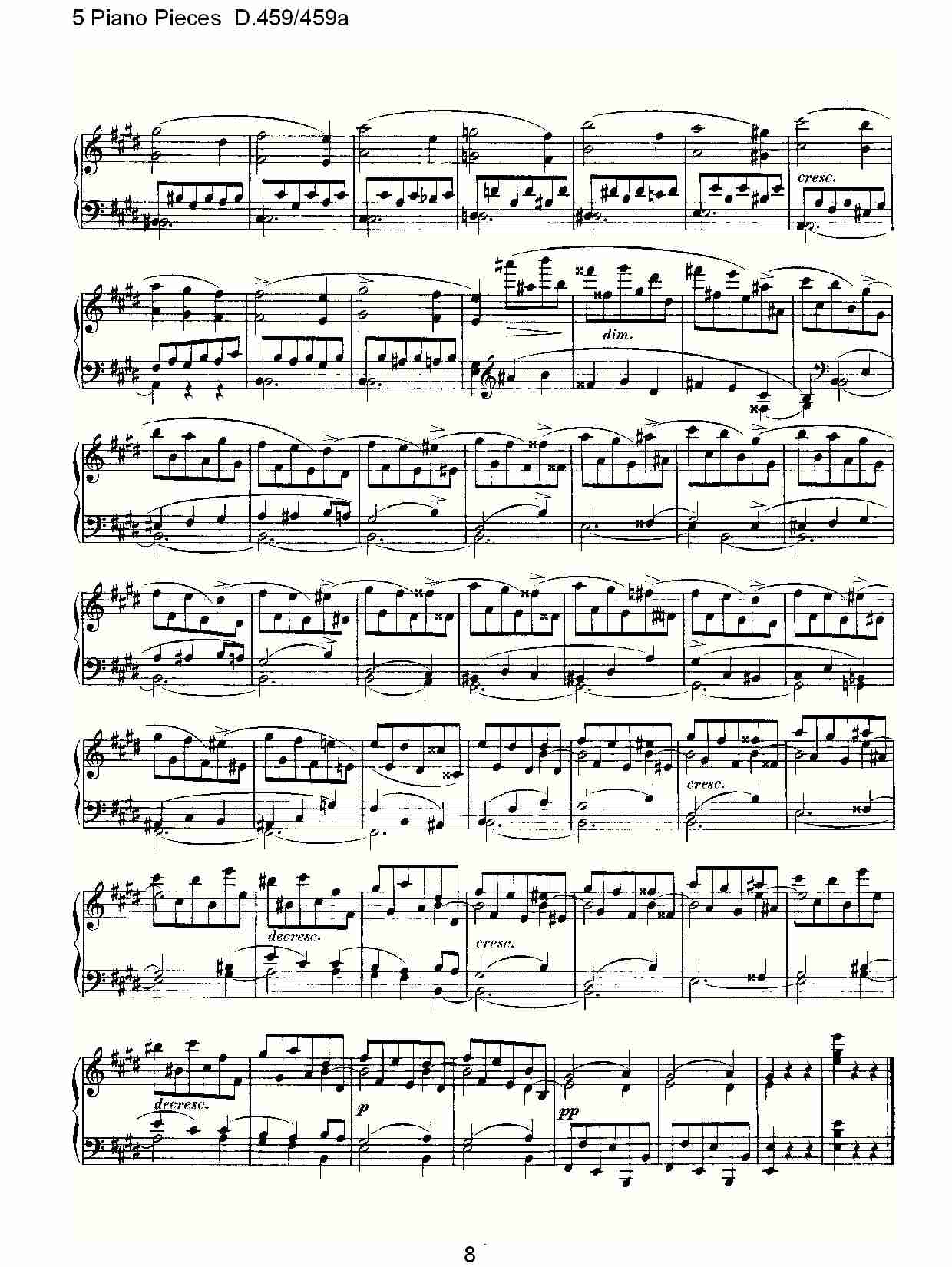5 Piano Pieces D.459/459a    钢琴五联奏D.459/459a（二）