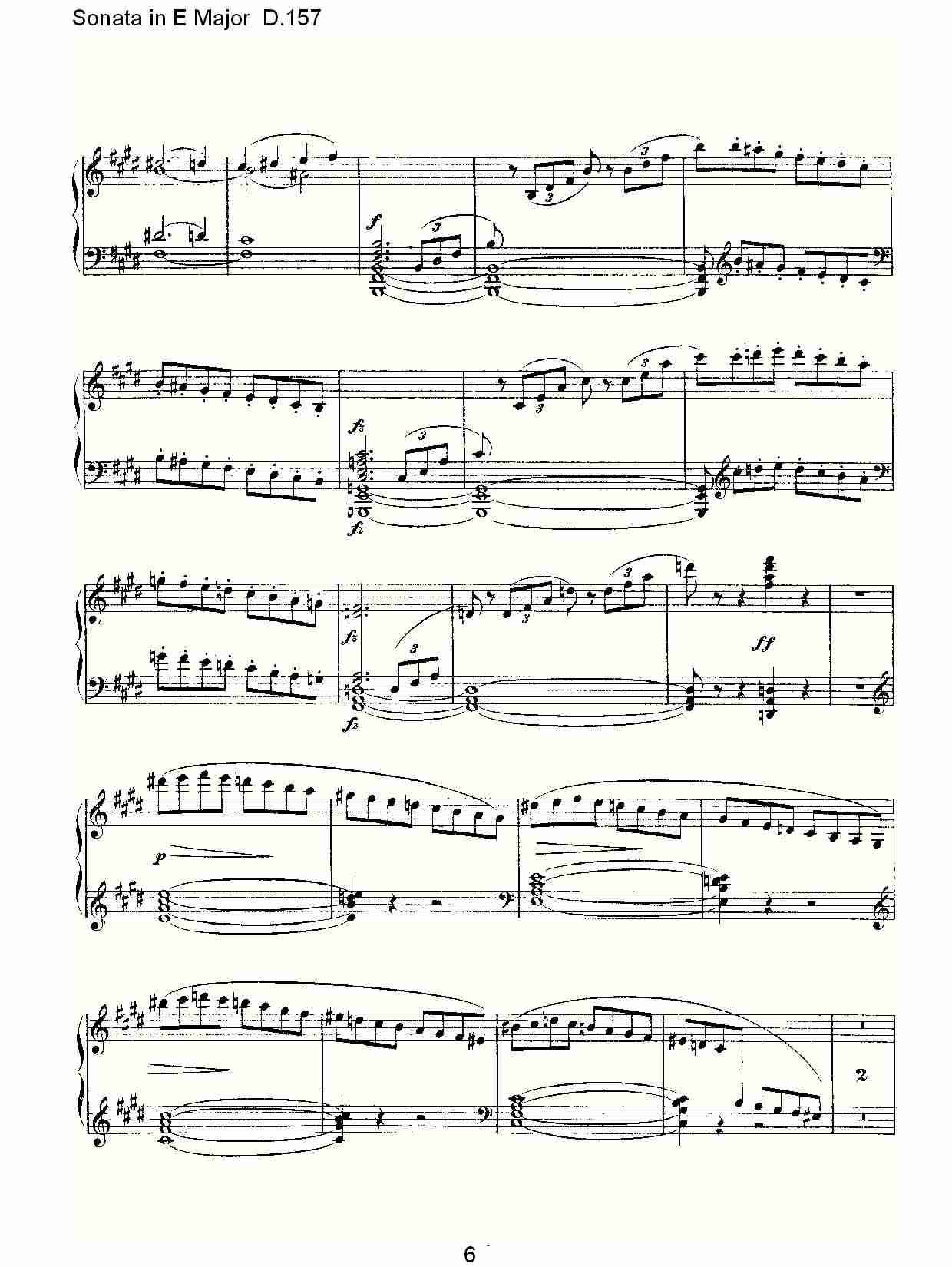 Sonata in E Major D.157  E大调奏鸣曲D.157（二）