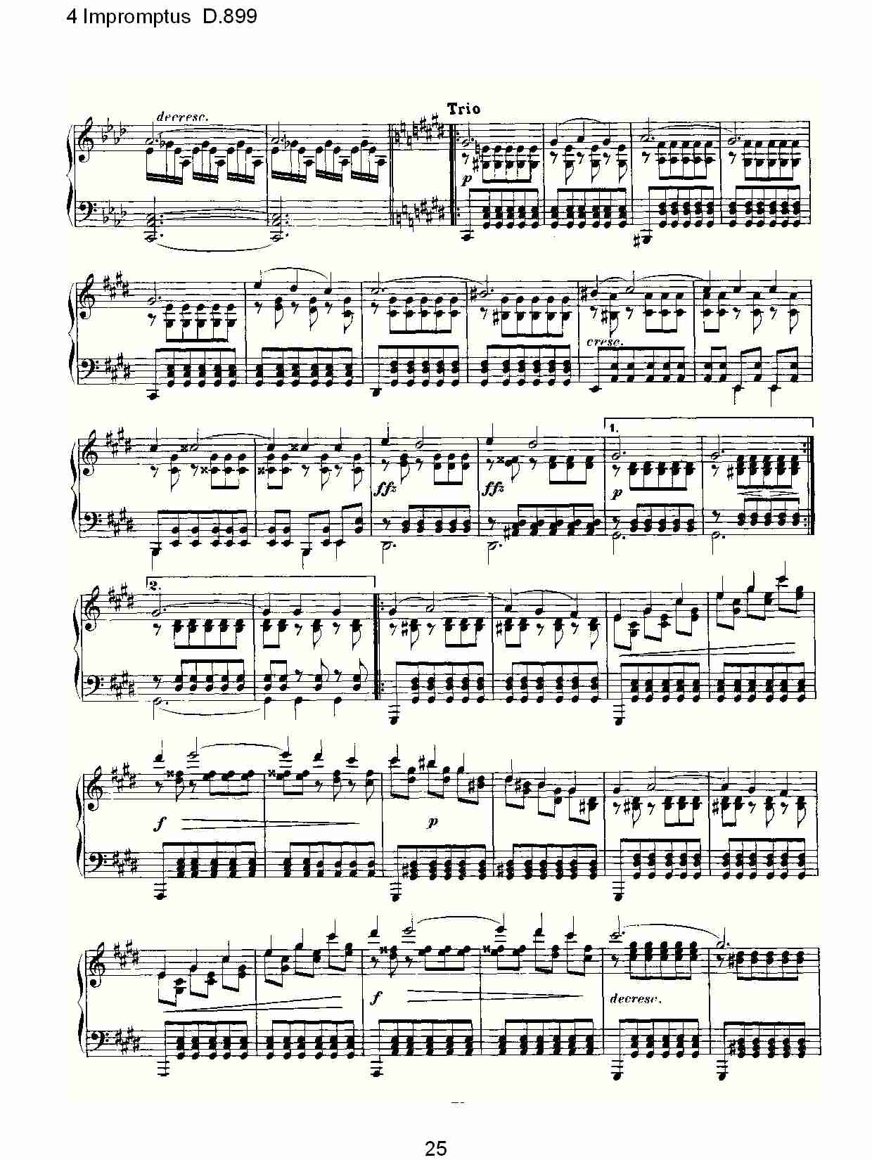 4 Impromptus D.899  4人即兴演奏D.899（五）