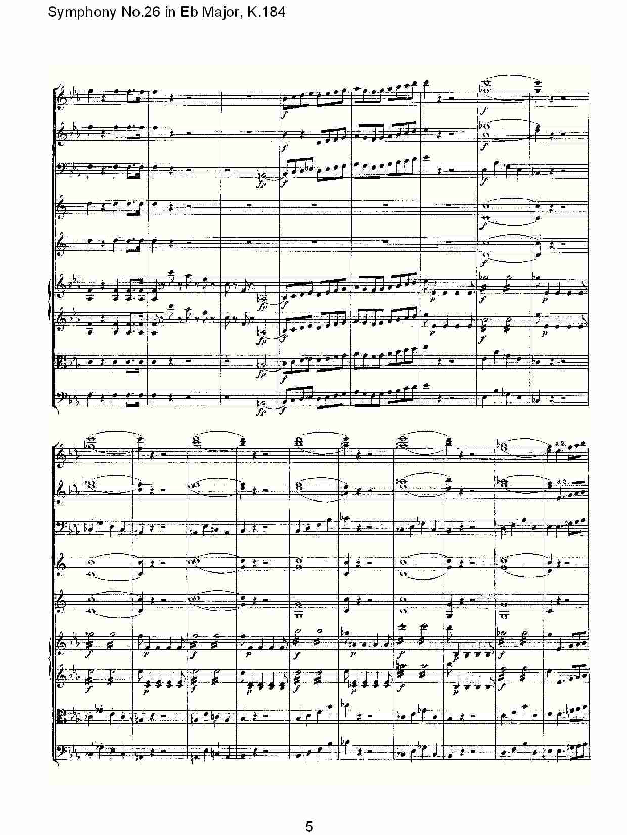 (Eb大调第二十六交响曲K.184)（一）