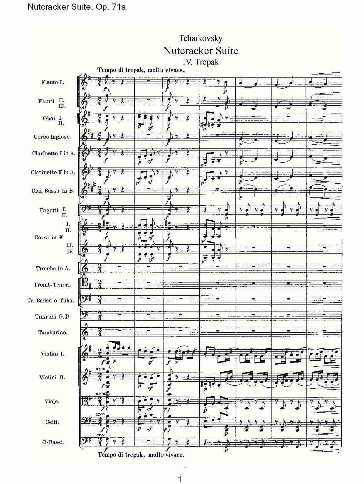 Nutcracker Suite, Op.71a   胡桃铗套曲，Op.71a第四乐章（一）
