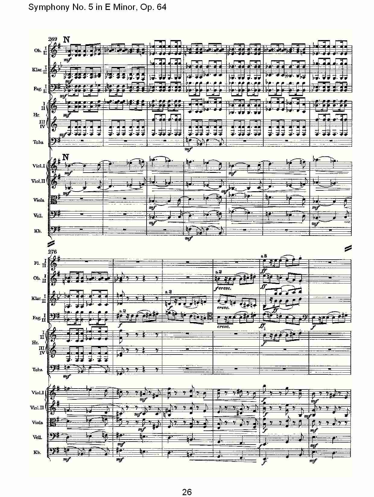 E小调第五交响曲,  Op.64第一乐章（六）
