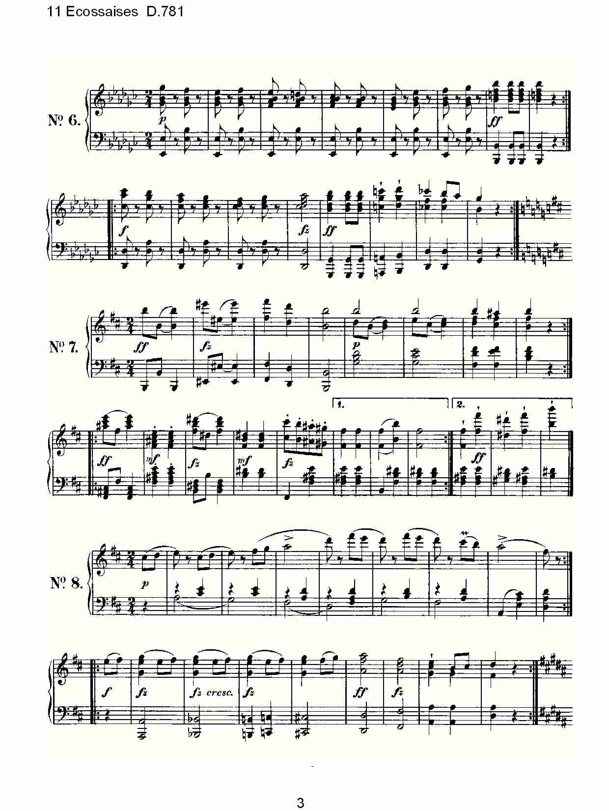 11 Ecossaises D.781