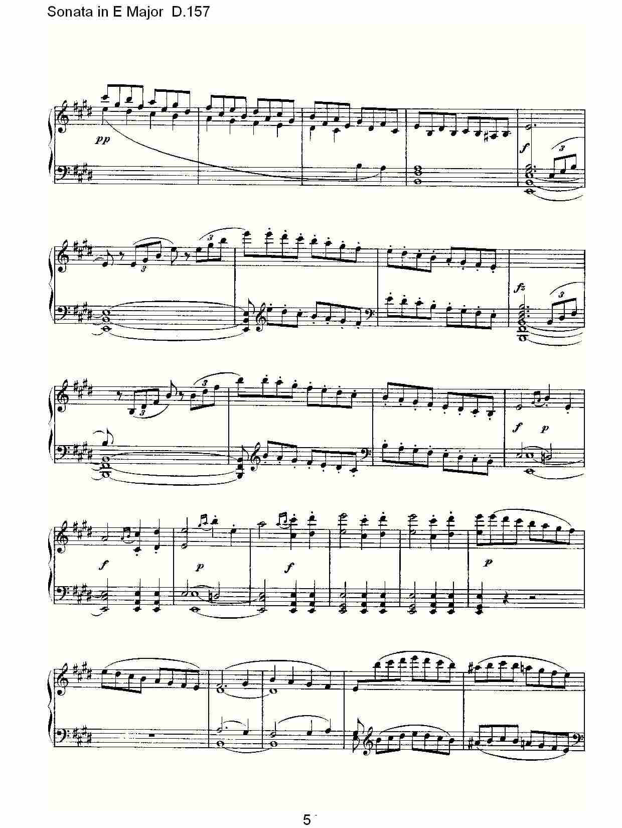 Sonata in E Major D.157  E大调奏鸣曲D.157（一）