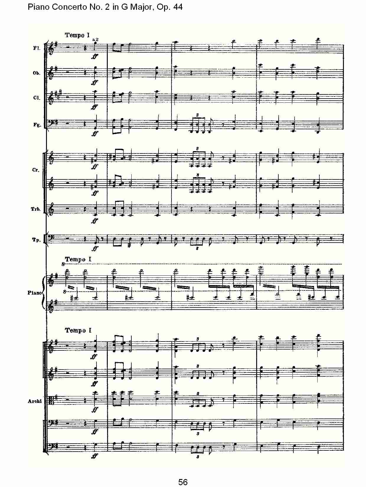 G大调第二钢琴协奏曲, Op.44第一乐章（十二）