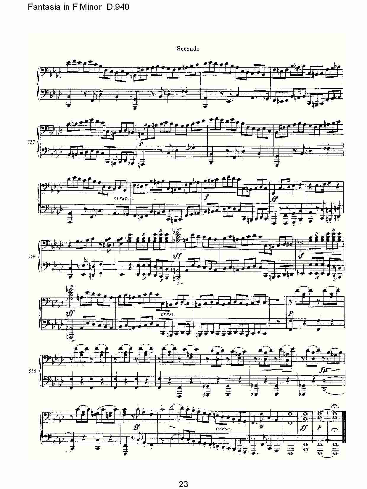 Fantasia in F Minor D.940  F小调幻想曲D.940（五）
