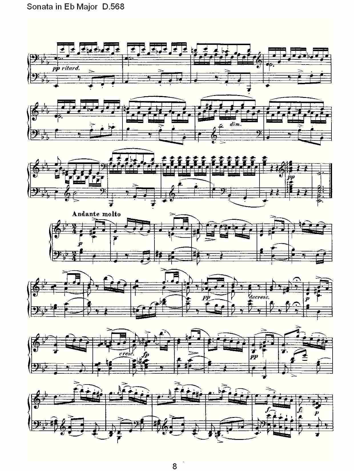 Sonata in Eb Major D.568 Eb大调奏鸣曲D.568（二）